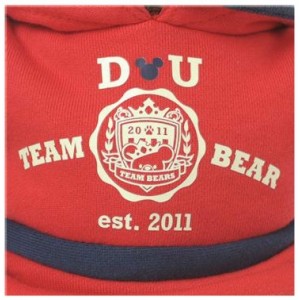大學熊 x 米妮 布丁 紅色 學校 便服 連袋 服裝 衫