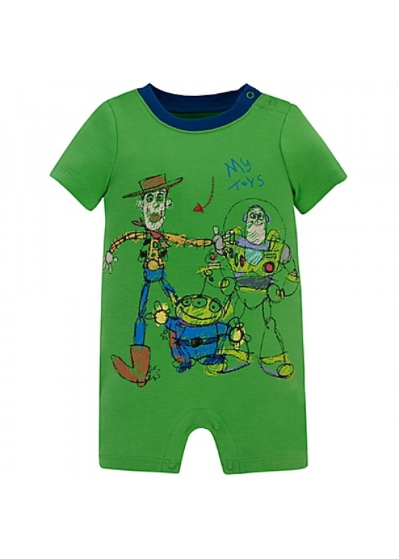 反斗奇兵 塗鴉版 綠色 嬰兒 汗衫