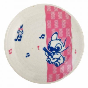 小魔星 史迪仔 史迪奇 星際寶貝 小金 日式和風 粉紅色 音樂 陶瓷碟
