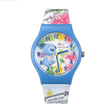 小魔星 史迪仔 史迪奇 星際寶貝 夏威夷 花環 白色 藍色 手錶