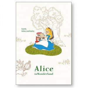 愛麗絲 夢遊仙境 兔先生 草地上 立體草地 素描版 明信片 連 信封
