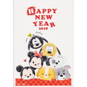 Tsum Tsum 米奇 米妮 與 朋友 2018 新年 明信片 1套3款
