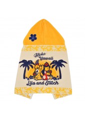 小魔星 史迪仔 史迪奇 星際寶貝 妮露 小金 17週年 限定 夏威夷 黃色 大毛巾 連 帽