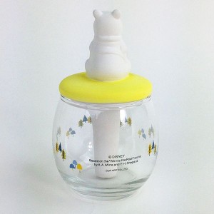小熊維尼 造型 粉黃色 擴香 玻璃瓶 香氛空瓶 薰香精油空瓶 薰香罐 加濕器