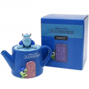 怪獸公司 怪獸大學 毛毛 大眼仔 藍色 陶瓷 茶壺 連 濾茶器