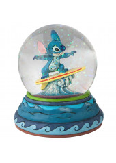 小魔星 史迪仔 史迪奇 星際寶貝 Disney Enesco Showcase  衝浪 滑浪 水晶球 擺設 