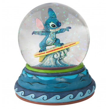 小魔星 史迪仔 史迪奇 星際寶貝 Disney Enesco Showcase  衝浪 滑浪 水晶球 擺設 