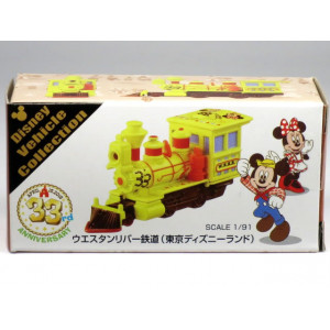 米奇 米妮 東京迪士尼 Disney Vehicle Collection 33週年 限定版 西部沿河鐵路 黃色 小火車 Tomica