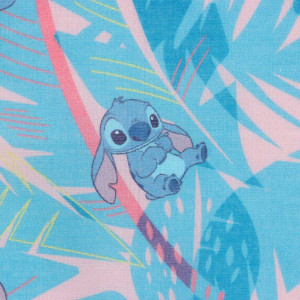 小魔星 史迪仔 史迪奇 星際寶貝 Plus Anq 日本製 粉藍色 夏日 圍巾 手帕