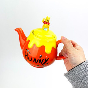 小熊维尼 小蜜蜂 橙色 蜜糖 陶瓷 茶壺