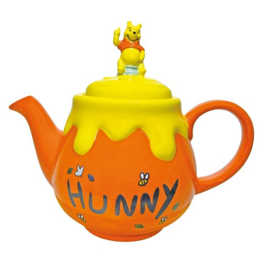 小熊维尼 小蜜蜂 橙色 蜜糖 陶瓷 茶壺