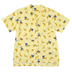 小魔星 史迪仔 史迪奇 星際寶貝 夏日 晚會 派對 黃色 香蕉  短袖 睡衣 套裝