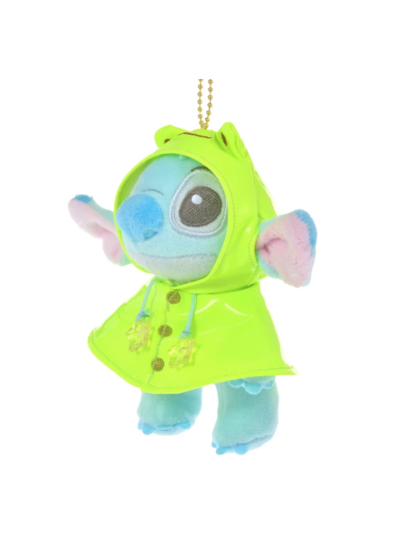 小魔星 史迪仔 史迪奇 星際寶貝 綠色 青蛙 雨衣 毛公仔 匙扣