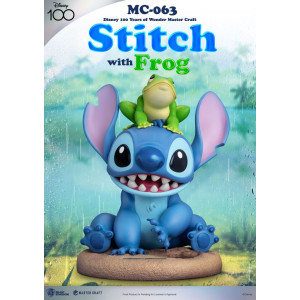 小魔星 史迪仔 史迪奇 星際寶貝 野獸國 迪士尼百年慶典 極匠系列 史迪奇與青蛙 擺設 MC-063