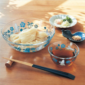 小魔星 史迪仔 史迪奇 星際寶貝 日本製 夏日 波浪 和風 冷麵 沙律 玻璃 大碗