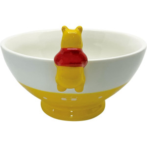 小熊維尼 立體 杯緣子 趴碗邊 陶瓷 飯碗