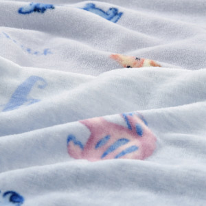 小魔星 史迪仔 史迪奇 星際寶貝 粉藍色 睡覺 熱帶魚 寫意生活 長形 毛巾 1套2條