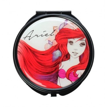 小魚仙 愛麗兒 素描版 紅色 圓型 摺鏡