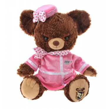 大學熊 x 米妮 布丁  航空 空中服務員  粉紅色 服裝 衫